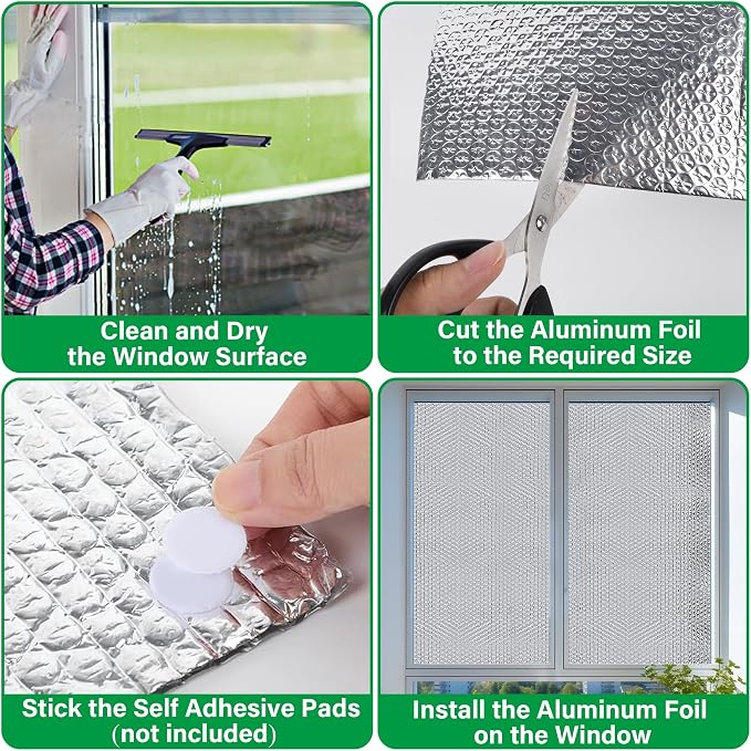 winemana 48IN x 15FT Window Insulation Roll, Reflective Window Heat Blocker | - Image 5
