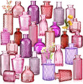 Yaomiao 30 Pcs Glass Bud Vases Centerpieces, Mini Colored Flower Vase by Yaomiao