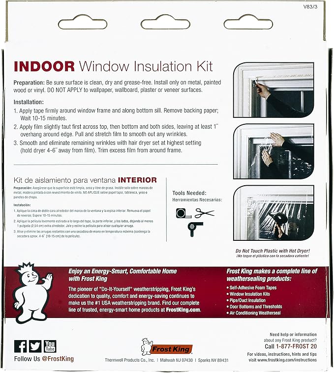 Frost King V83/3 Heavy Duty Shrink Window Kit - Image 6