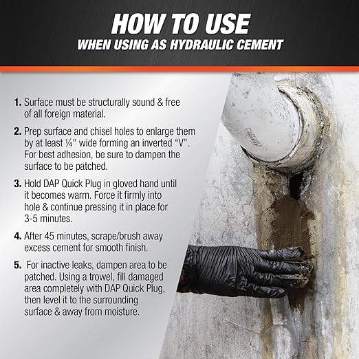 DAP 14084 2.5LB Hydraulic Cement, 2.5 Lb - Image 3