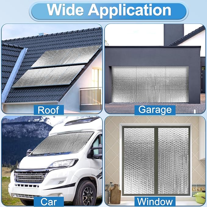 Garage Door Insulation Kit 24P Double Bubble Window Heat Insulation Panels - Image 2