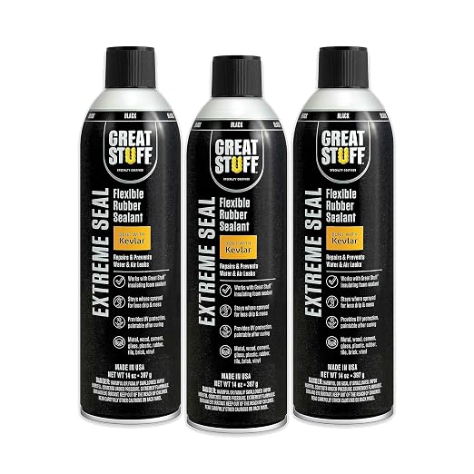 Great Stuff Extreme Sealant Black 14 oz Aerosol 3 Pack by GREATSTUFF