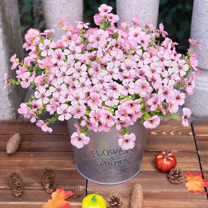 Artificial Faux Flowers Plants for Outdoors Spring Summer Decoration, 12 - Image 7