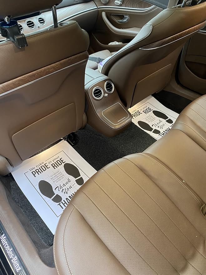 White Car Paper Floor Mats, Temporary Cars Floor Protector, Automotive Mat - Image 7