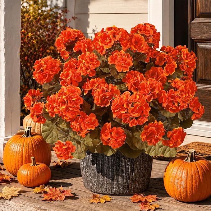 Fake Geraniums Artificial Flowers - Image 9