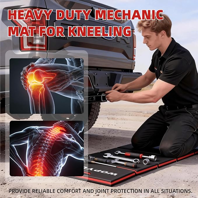 1.2" Thick Mechanic Mat for Working Under Car, 5 Fold Kneeling Pad for Work - Image 4