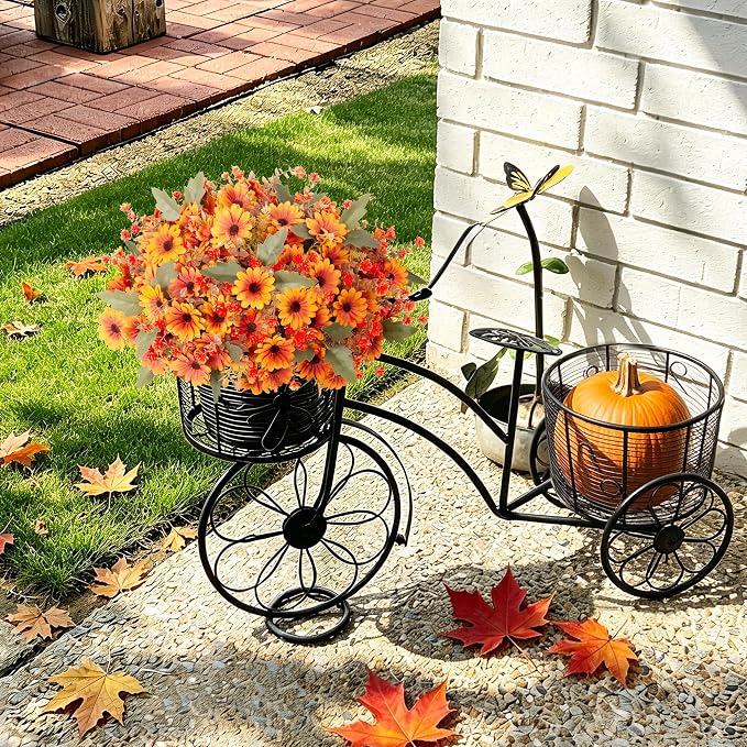 INQCMY Artificial Fall Flowers for Outdoor Porch Decoration - Image 6
