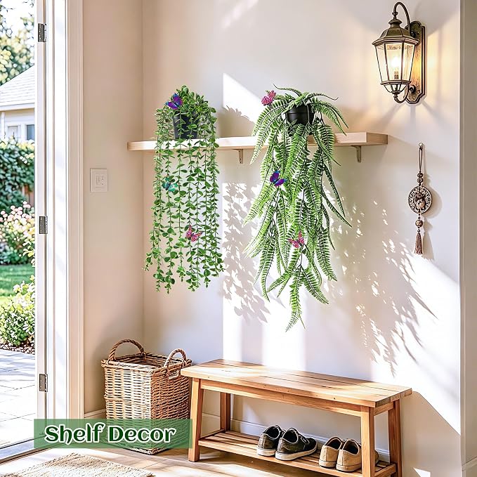 Der Rose 4 Pcs Fake Hanging Plants - Image 6