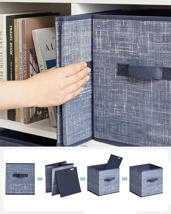 SONGMICS Storage Cubes, 11-Inch Foldable Closet Organizers | Non-Woven Fabric - Image 6