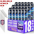 Spray Foam Insulation, Expanding Foam Sealant Spray, 18 Pack x 26.46 oz | High by ixirpro