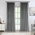 Vision Home Dark Gray Velvet Pinch Pleated Blackout Curtains 40Wx102L Inch | 2 by VisionHome