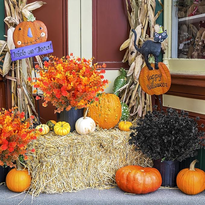 AGIRL Artificial Fall Flowers Fake Mums Outdoor, Faux Plant Porch Decor Home | - Image 6