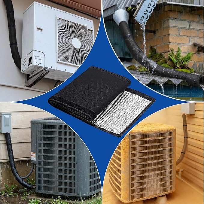 5 Layers HVAC Copper AC Line Pipe Insulation Cover Outdoor 72in x 10.2in - Image 8