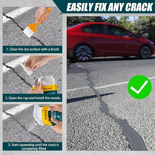 Self-Leveling Cement Crack Filler, Fast Drying Concrete Crack Filler, - Image 5