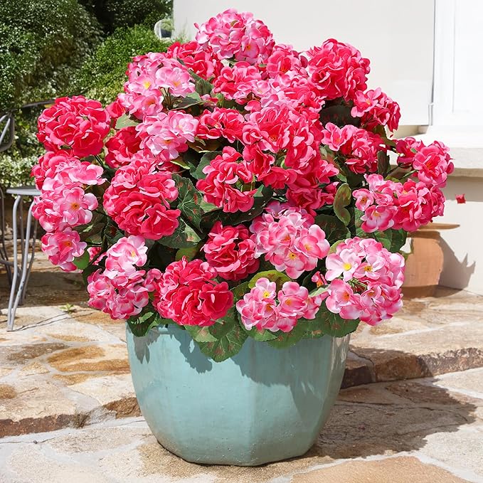 Artificial Geranium Fake Flowers - Image 2