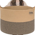 INDRESSME 115L Extra Large Woven Wicker Blanket Basket Living Room | Wicker by INDRESSME