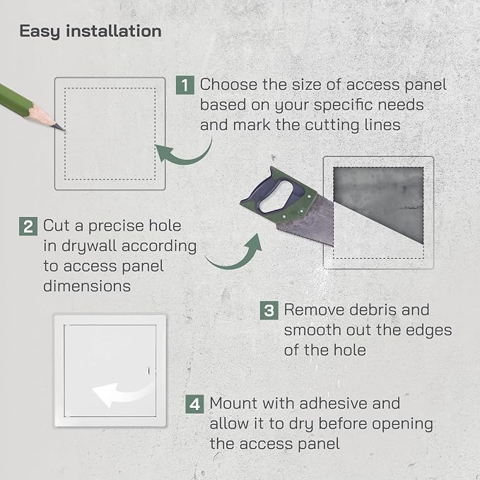 Vent Systems Access Panel for Drywall 10 x 10 Inch - Image 3