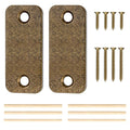 1" x 2-1/4" Door Hole Cover Plate, Stainless Steel Door Strike Filler Plate | 2 by BonKuDoo