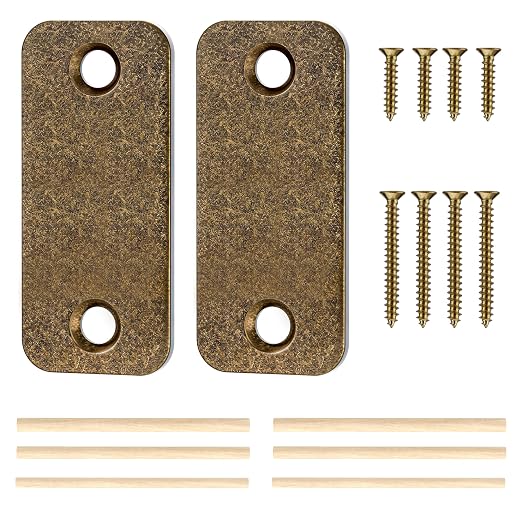 1" x 2-1/4" Door Hole Cover Plate, Stainless Steel Door Strike Filler Plate | 2 by BonKuDoo