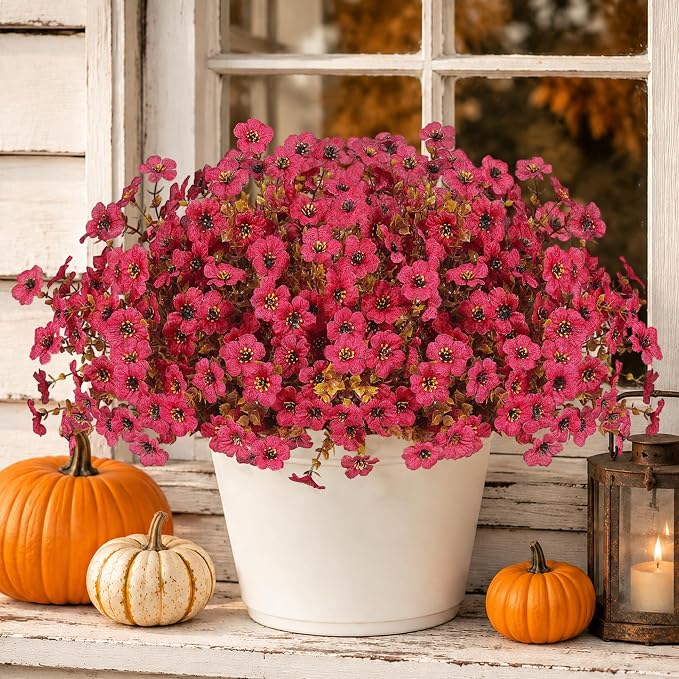 Artificial Fake Mums Flowers Plants by Digtecno