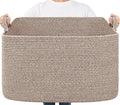 Goodpick 85L Large Woven Rope Blanket Basket, Toys & Clothes, Living Room & by Goodpick