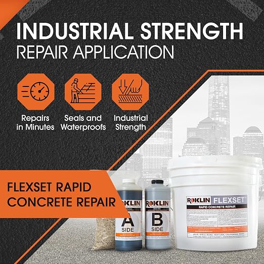 Roklin Systems Inc. FlexSet Rapid Concrete Repair Kit - Image 2
