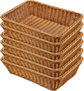 Eccliy 6 Pack Wicker Bread Baskets Woven Serving Basket, 15.8 Inch | Poly by Eccliy