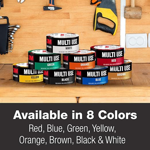3M Multi-Use Colored Duct Tape White, 1.88 Inches by 20 Yards, 1 Roll - Image 7
