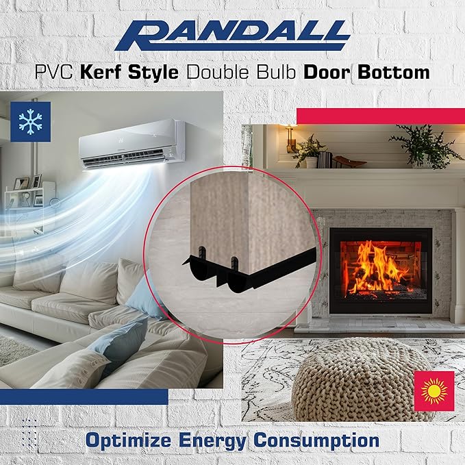 36" Kerf Slide-in Double Bulb Seal Weatherstrip Door Bottom – Durable Seal - Image 5