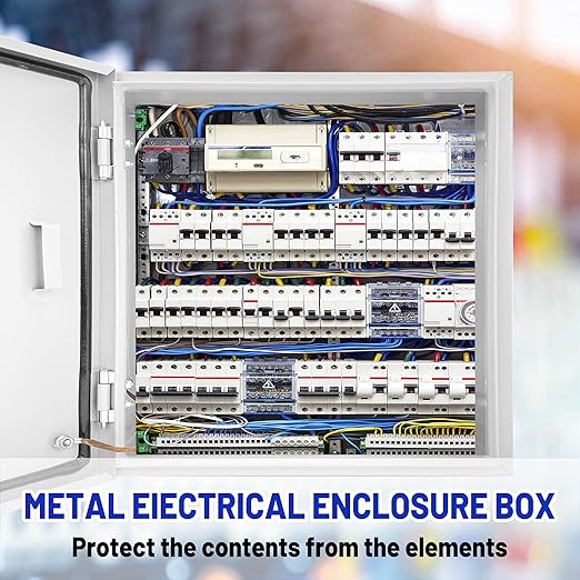 Electrical Junction Box 20x20x8, NEMA 4X IP66 Steel Enclosure Box | 1.5mm steel - Image 2