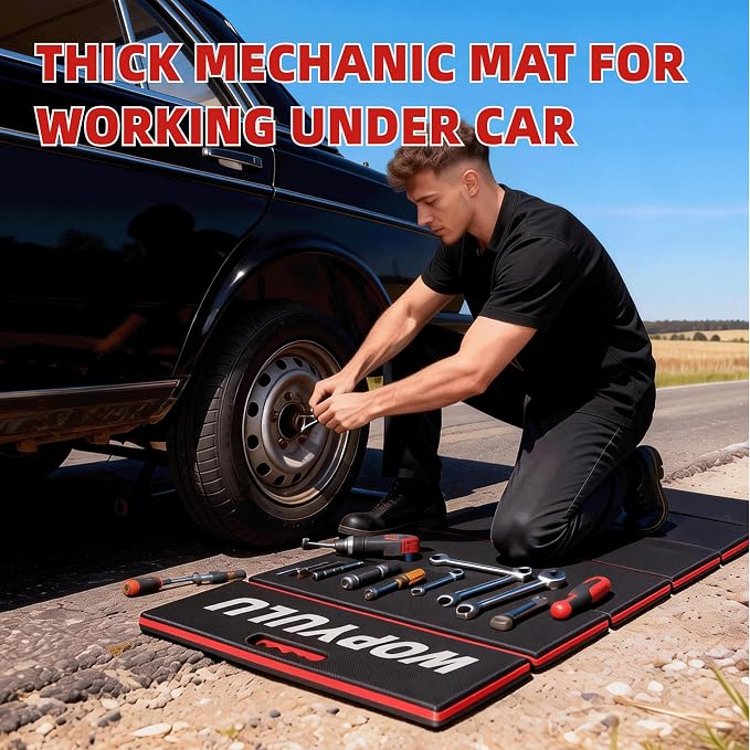 1.2" Thick Mechanic Mat for Working Under Car, 5 Fold Kneeling Pad for Work - Image 7