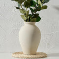 SIDUCAL Ceramic Vintage Flower Vase | 9 Inch Large Pottery Rustic Farmhouse by SIDUCAL