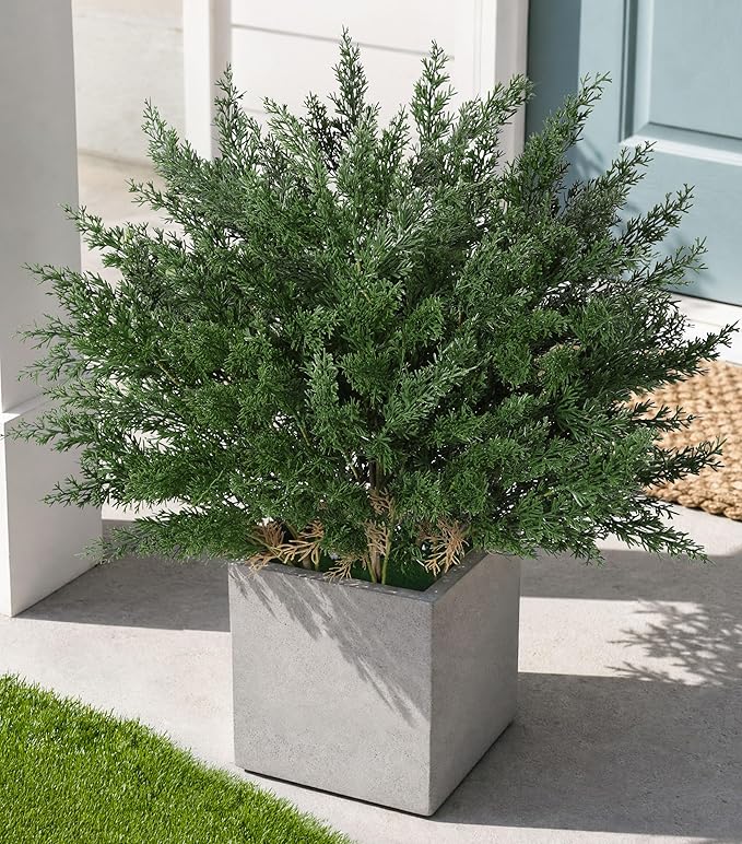 Cedar Stems Fake Plants Artificial Plants Outdoor Decor, 4 Bundles Cedar by Ivydale