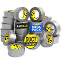 24 Pack Duct Tape Heavy Duty Waterproof - 2 In x 90 Ft - All-Weather by StickClick