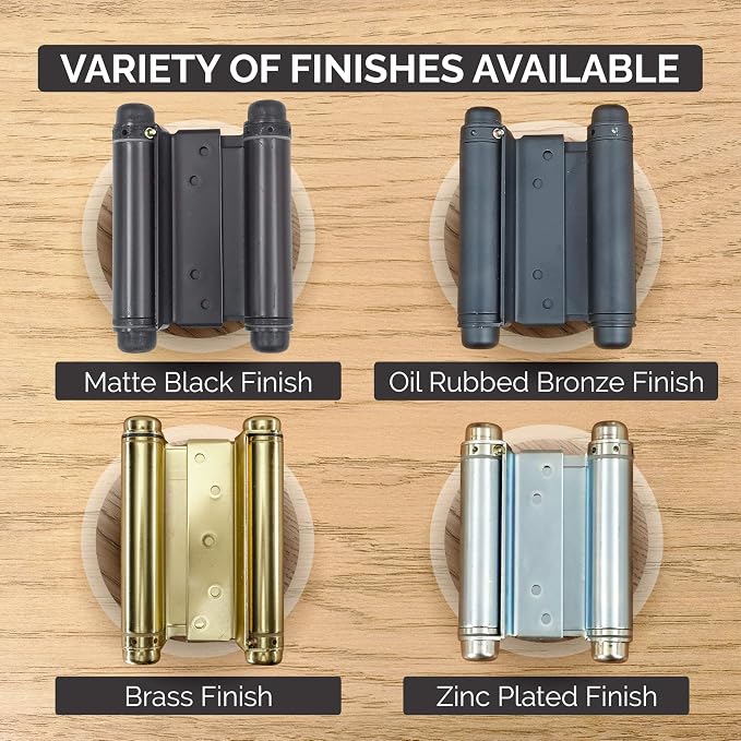 Hinge Outlet Self Closing Double Action Spring Hinge Saloon Brass 4 Inch - Image 4