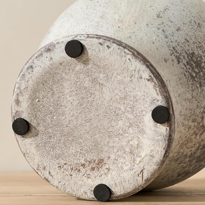 7.2" Ceramic Vase for Home Decor, Decorative Terracotta Farmhouse Rustic Vases - Image 7