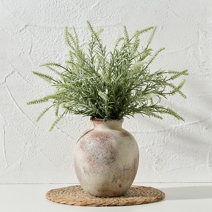 SIDUCAL Ceramic Decorative Flower Vase | 7.48 Inch Pottery Rustic Farmhouse - Image 5