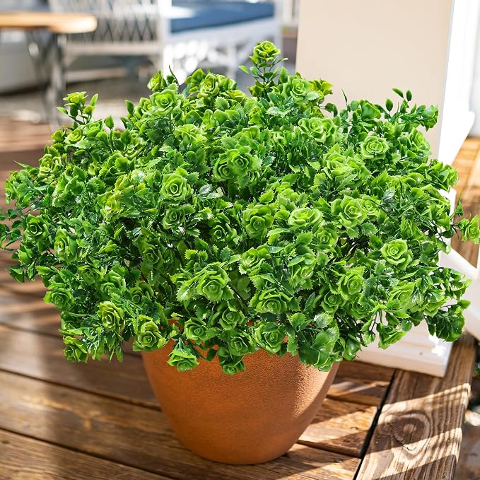 Artificial Plants for Outdoors Outside Spring Summer Decoration, 12 Bundles by HyeFloraartificialflowers