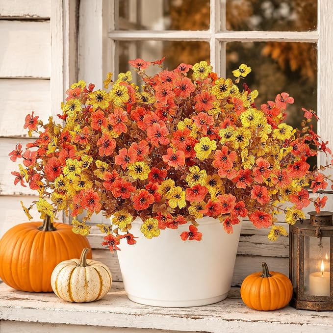Artificial Fake Mums Flowers Plants by Digtecno