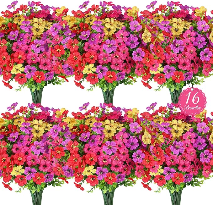 16PCS UV Resistant Artificial Flowers - Image 5