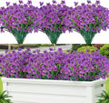 24 Pcs Artificial Flowers for Outdoor, Plastic Fake Flowers Decor, Artificial by Lnoicy