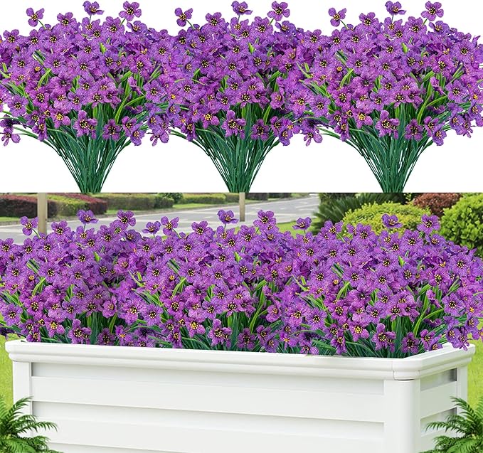 Lnoicy 12 Pcs Artificial Flowers by Lnoicy