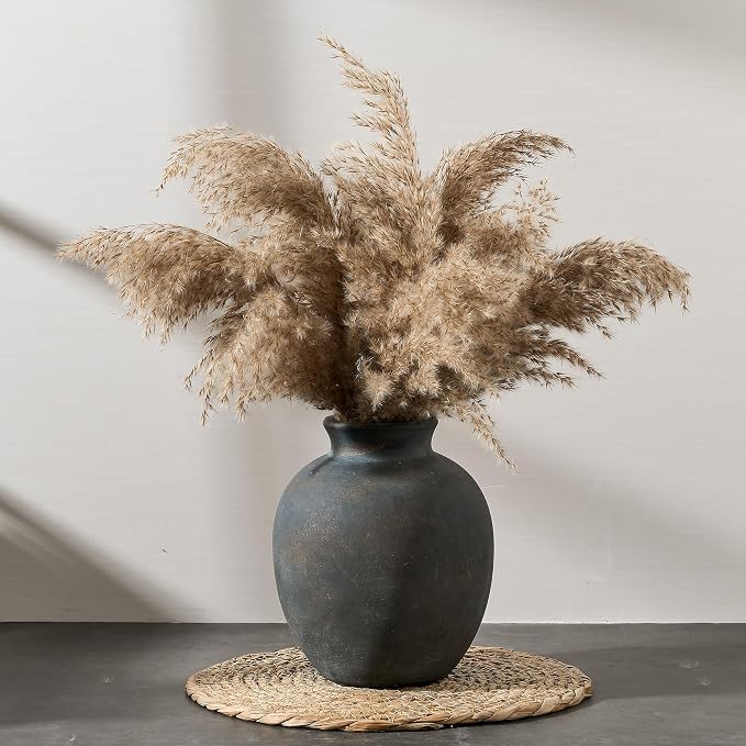 SIDUCAL Ceramic Decorative Flower Vase | 7.48 Inch Pottery Rustic Farmhouse - Image 2