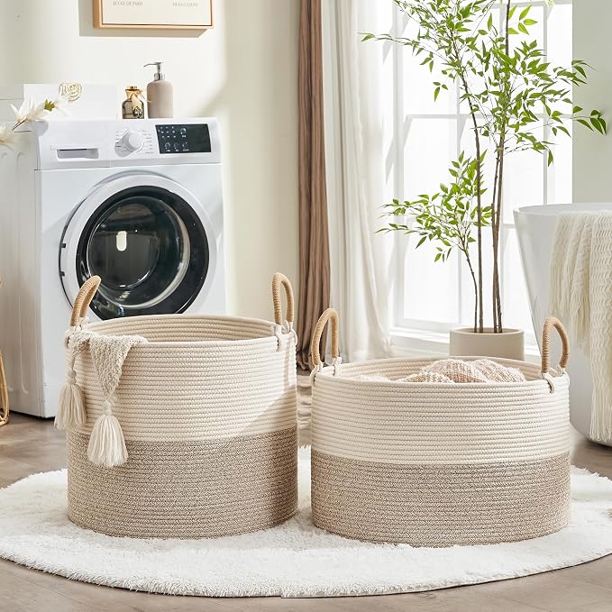KAKAMAY Large Blanket Basket - Image 6