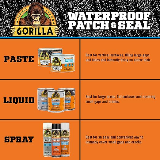 Gorilla Patch & Seal Liquid Rubber Waterproof Sealant, 32 oz | Seals Out Water - Image 6