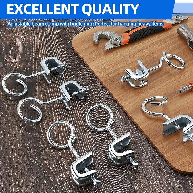 50 Set Beam Clamp 1/4" x 20 Steel Small C Clamps - Image 5