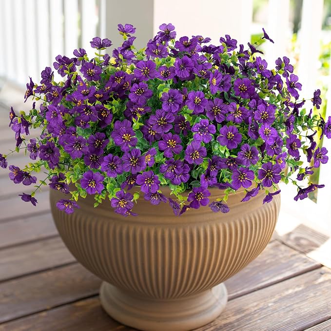 Artificial Fake Plants Flowers 12 Bundles - Image 4
