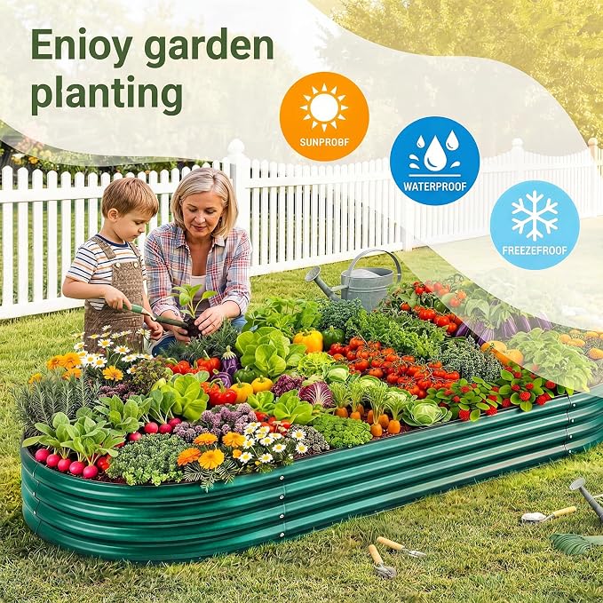 Land Guard 2 Pcs 6ft Metal Raised Garden Bed - Image 6