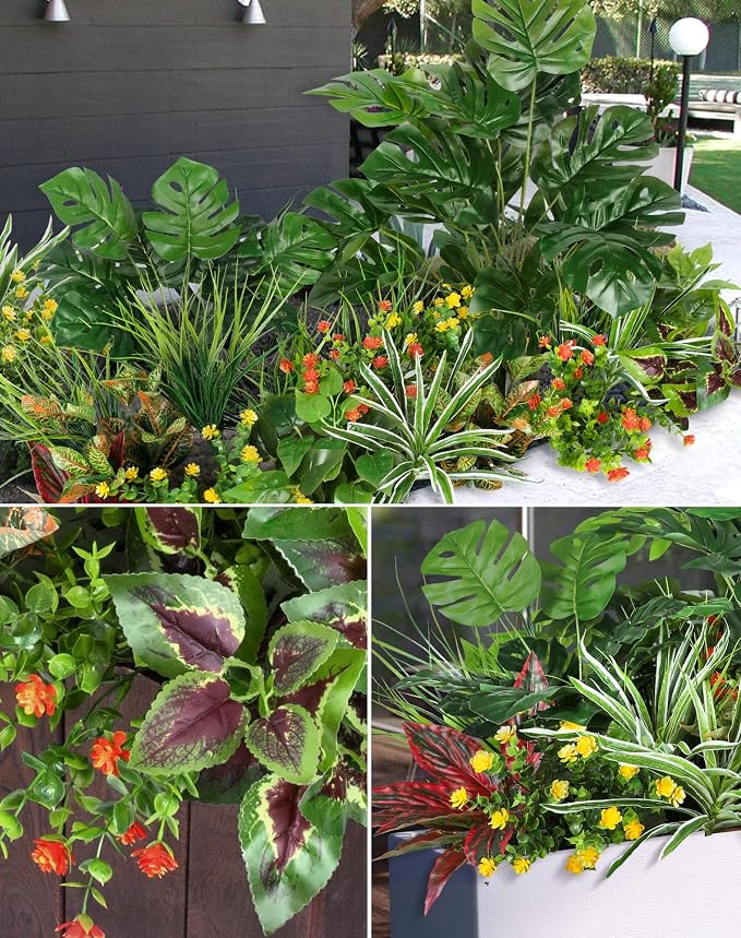 18 Pcs Artificial Plants for Outdoors Fake Greenery Stems | Faux boxwood shrubs - Image 3