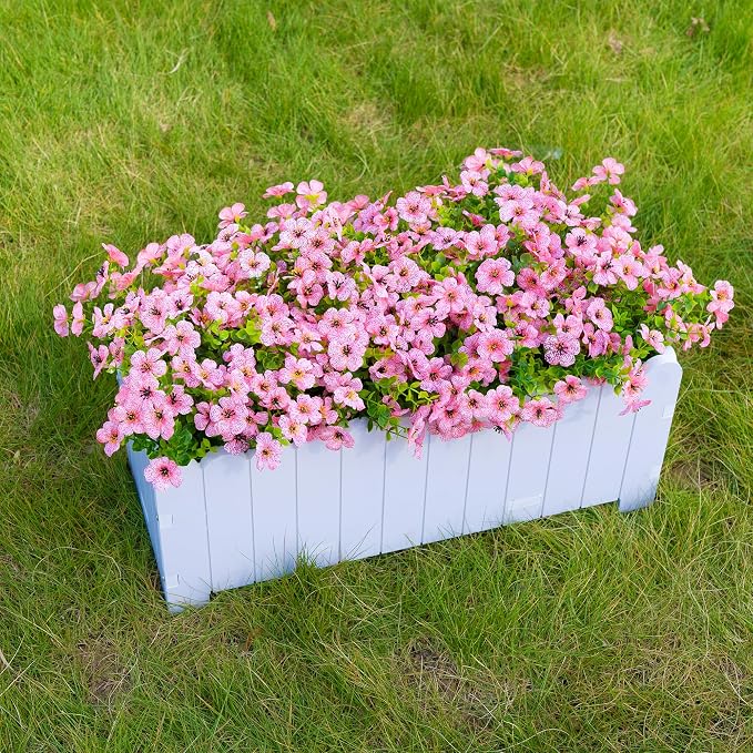 Artificial Faux Flowers Plants for Outdoors Spring Summer Decoration, 12 - Image 5